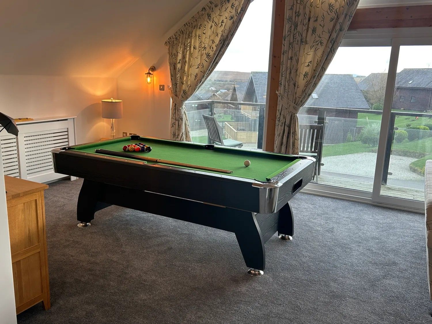 Pool table in lodge